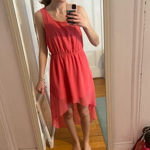 Pink high low dress